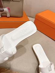 Hermes Oran sandals in white  - 6
