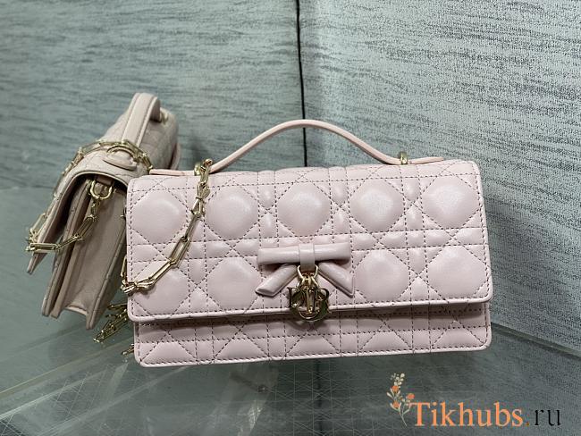  Dior My Dior Mini Bag in Rose Soupir Cannage lambskin size 21 cm - 1