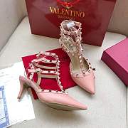 Valentino Garavani Rockstud pumps in pink leather 9cm - 6