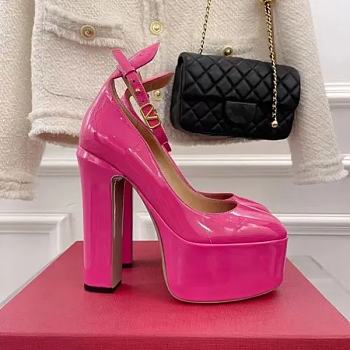 Valentino Tan-Go 155mm Platform Pumps in pink