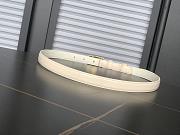  Celine Triomphe belt in taurillon leather rice color 1.8 cm - 6