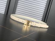  Celine Triomphe belt in taurillon leather rice color 1.8 cm - 5
