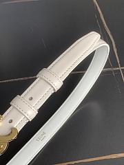  Celine Triomphe belt in taurillon leather rice color 1.8 cm - 4