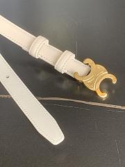  Celine Triomphe belt in taurillon leather rice color 1.8 cm - 2