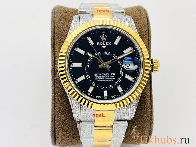 Rolex Sky-Dweller 42mm 326933 Black Dial Two-Tone Diamond watch - 1