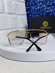 Versace pilot-style eyeglasses with a gold metal frame  - 6