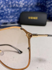Versace pilot-style eyeglasses with a gold metal frame  - 5