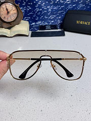 Versace pilot-style eyeglasses with a gold metal frame  - 4