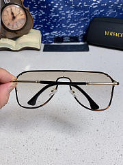 Versace pilot-style eyeglasses with a gold metal frame  - 3