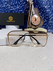 Versace pilot-style eyeglasses with a gold metal frame  - 2