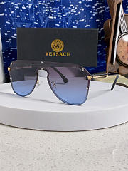Versace shield-style sunglasses with blue gradient lenses - 1
