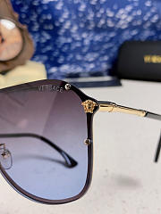 Versace shield-style sunglasses with blue gradient lenses - 5