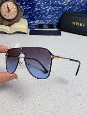 Versace shield-style sunglasses with blue gradient lenses - 3