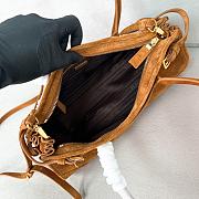 Prada Bonnie medium suede shoulder bag in a cocoa brown color 32x15.5x12cm - 6