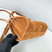 Prada Bonnie medium suede shoulder bag in a cocoa brown color 32x15.5x12cm - 5