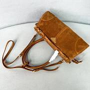 Prada Bonnie medium suede shoulder bag in a cocoa brown color 32x15.5x12cm - 4