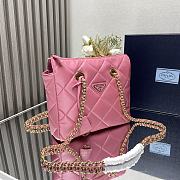 Prada nylon quilted chain bag in a hot pink color 25x24x5cm - 4