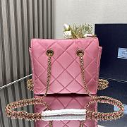 Prada nylon quilted chain bag in a hot pink color 25x24x5cm - 2
