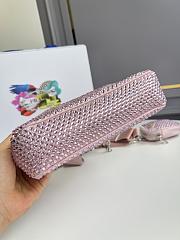 Prada Re-Edition 2000 mini shoulder bag in alabaster pink satin 22x18x6.5 cm - 4