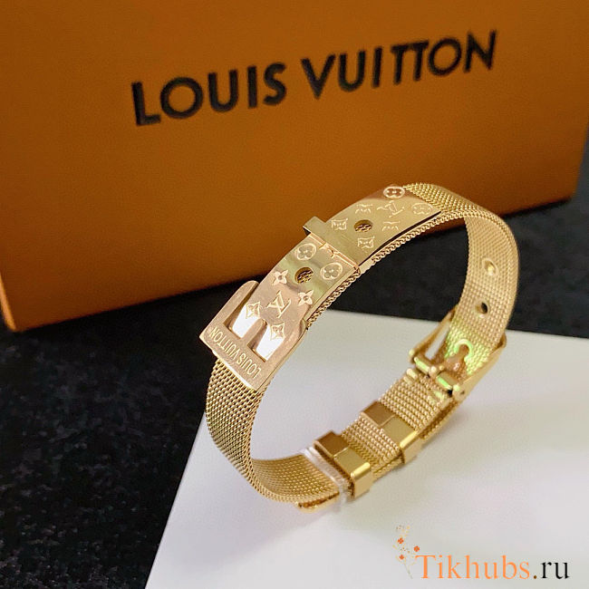Louis Vuitton mesh bracelet with a belt buckle closure - 1