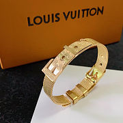Louis Vuitton mesh bracelet with a belt buckle closure - 1