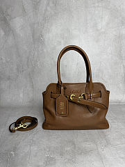Miu Miu Aventure nappa leather top-handle bag in a brown color 22x 30x10cm - 1
