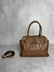 Miu Miu Aventure nappa leather top-handle bag in a brown color 22x 30x10cm - 6