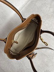 Miu Miu Aventure nappa leather top-handle bag in a brown color 22x 30x10cm - 4