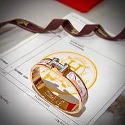 Hermès Clic H bracelet in printed enamel - 5