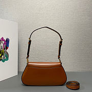 Prada Cleo patent leather shoulder bag in brown color 24x11x4 cm - 6