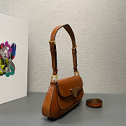 Prada Cleo patent leather shoulder bag in brown color 24x11x4 cm - 3