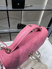 Chanel 25C Mini Flap Bag in pink lambskin leather 14x18x3 cm - 6
