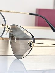 Cartier Panthère rimless cat-eye metal sunglasses - 4