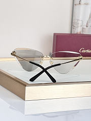 Cartier Panthère rimless cat-eye metal sunglasses - 6