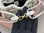 Miu Miu Matelassé nappa leather pouch in white 14x16x7.5 cm - 2