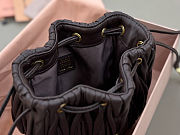 Miu Miu Matelassé nappa leather pouch in dark brown 14x16x7.5 cm - 2