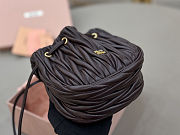 Miu Miu Matelassé nappa leather pouch in dark brown 14x16x7.5 cm - 6