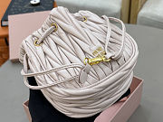 Miu Miu Matelassé nappa leather pouch in beige 14x16x7.5 cm - 2