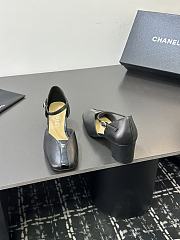 Chanel slingback heels in a black color - 5