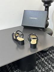 Chanel black mesh slingback sandals  - 5