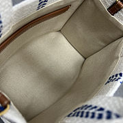 Celine Small Cabas Thais tote bag in white and blue 26×19×13 cm - 5