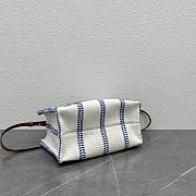 Celine Small Cabas Thais tote bag in white and blue 26×19×13 cm - 3
