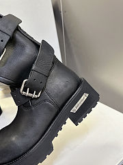 Balenciaga Venom high leather combat boots in black - 6