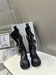Balenciaga Venom high leather combat boots in black - 5