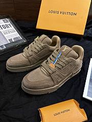 Louis Vuitton LV Trainer sneakers in a brown suede - 1