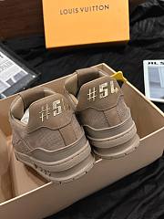 Louis Vuitton LV Trainer sneakers in a brown suede - 5