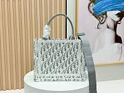 Dioramour Small Dior Book Tote handbag features an embroidered strap 26*8*22cm - 3