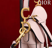 Dior mini Saddle Bag with Strap Powder Pink 19.5*16*6.5cm - 4