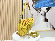 Dior Saddle Bag with Strap Yellow and Red Book Cover Embroidery 24×16×18cm - 6