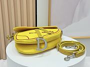 Dior Saddle Bag with Strap Yellow and Red Book Cover Embroidery 24×16×18cm - 3